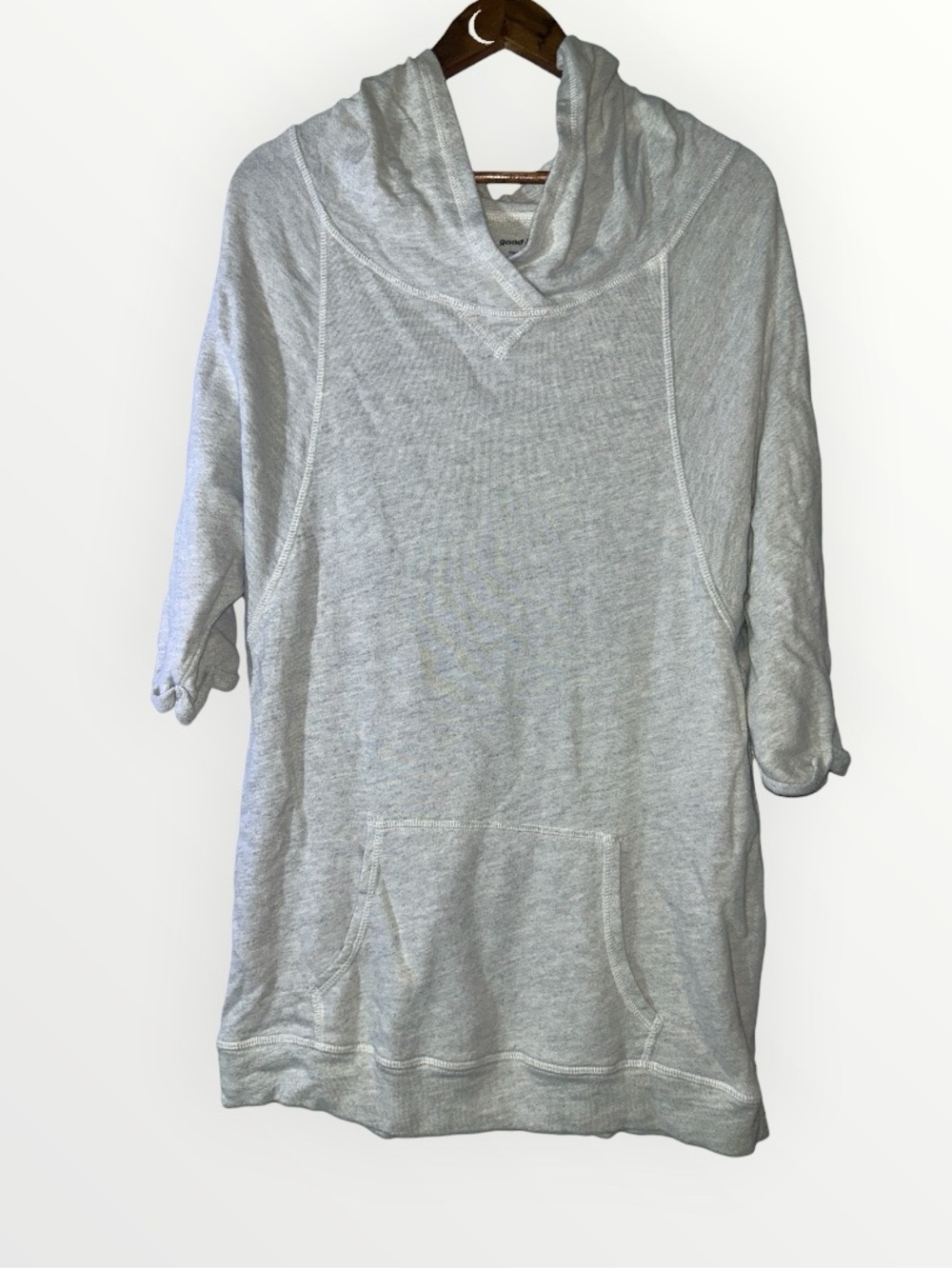 good hYOUman Grey "MOVE MOVE MOVE" Hooded Graphic Tunic Sweatshirt